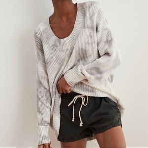 Aerie Grey Tie Dye Sweater